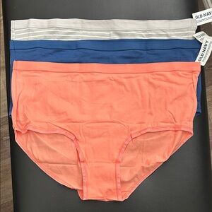 Three NWT Old Navy high-waisted everyday brief cotton underwear